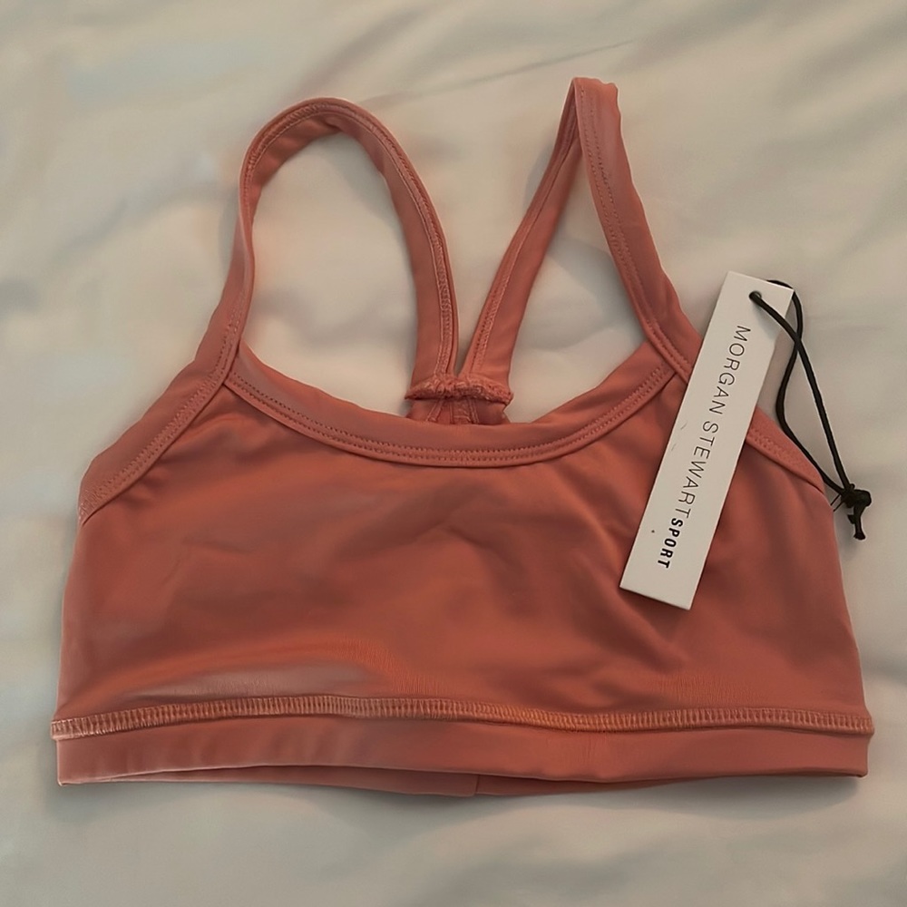 coral sports bra size small fits like xs